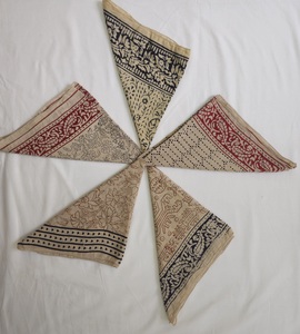 Hand Block Printed Cotton Bandana <b>Scarf</b> Black & Beige Ethnic Headwrap or Neck <b>Scarf</b> Pure Cotton Handblock Printed Lightweight - Product Image 5
