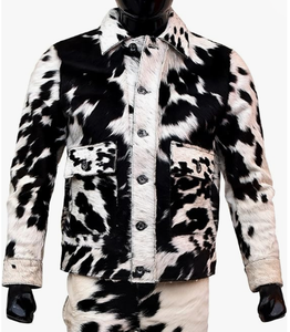 Men's PU Leather Jacket Anti-Bacterial Windproof Breathable Eco-Friendly UV Protection <b>Covered</b> <b>Button</b> Front Streetwear Style - Product Image 1