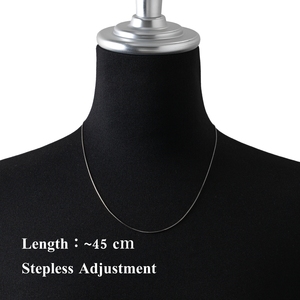 Chaîne japonaise Pt850, largeur 0,8 mm, non plaquée, style fantaisie, tendance, pour garçons et adultes, collier vénitien en gros pour fêtes, Pt850 - Product Image 5