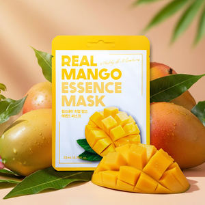 Masque facial en coton aux herbes FARMSTAY REAL MANGO ESSENCE (10 pièces) Hydratant Nourrissant Raffermissant Tous types de peau Kbeauty - Product Image 3