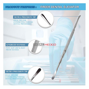 Élévateur périosteal FREER dentaire à double extrémité, en acier inoxydable de qualité OR, à pointe acérée et à extrémité mousseuse, pour implantation orale - Product Image 6