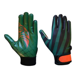 Green Outdoor Sports Gloves With Screen Printing Pattern Non-Slip Popular Style - Product Image 1