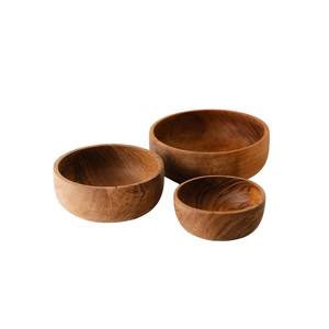 Bol à salade en bois d'acacia fait main, grand bol de service, bol en bois naturel écologique, vaisselle de cuisine et bol décoratif en promotion - Product Image 5