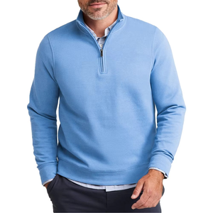 Sudadera Unisex de Algodón Grueso para Hombre, Personalizable, con Cuello Alto y Media Cremallera, Venta al Por Mayor del Fabricante - Product Image 5