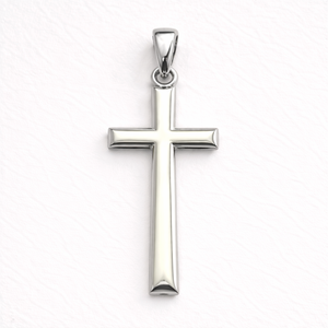 Bijoux souvenirs religieux pas chers, cadeaux personnalisés, petit pendentif croix en émail plaqué or. - Product Image 2