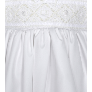 Robe de demoiselle d'honneur multicouche à broderie à la machine, robe et chapeau d'ange vintage pour bébé fille, manches longues blanches-Nancy Dres - Product Image 3