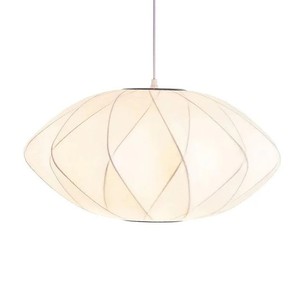 Modern Geometric Fabric Pendant Light Hanging Indoor <b>Ceiling</b> Fixture Living Room Home <b>Decor</b> Lightweight Design - Product Image 3