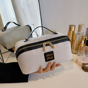 Wholesale Custom Luxury Durable PU Leather Cosmetic Bag Women Wash <b>Toiletry</b> Bag Ladies Capacity Cosmetic <b>Storage</b> Bag for Travel - Product Image 4