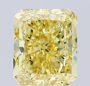 Diamante Cultivado en Laboratorio con Certificación IGI, Corte Radiante de 7.10 CT, Color Amarillo Intenso Fantasía, Claridad SI1, CVD LG 586340182, Joyería ROYAL GEMS - Product Image 1