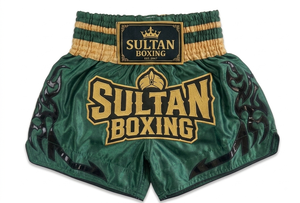 Shorts de combat Muay Thai personnalisés en satin avec logo imprimé par transfert thermique, unisexes, pour adultes, shorts d'entraînement d'arts martiaux, service OEM - Product Image 4