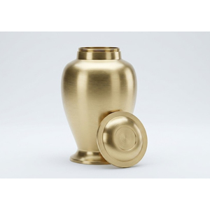 Wholesale Elegant Brushed Brass Cremation Urn For Ashes Large Metal Funeral Vase Jar With Threaded Lid <b>Memorial</b> <b>Keepsake</b> Supply - Product Image 1