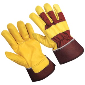 Guantes de Trabajo de Cuero Vacuno de Doble Palma de Alta Calidad, Guantes de Trabajo Canadienses de Doble Palma - Product Image 4