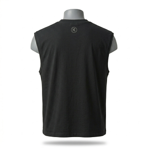 Private Label Heavyweight Oversized Sleeveless T-Shirt Custom Brand Logo Boxy Fit Streetwear Tank <b>Top</b> Men Manufacturer Wholesale - Product Image 5