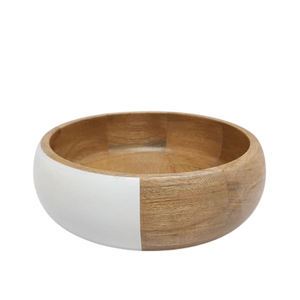 Nuevo Estilo de Tazón de Madera Esmaltado Hecho a Mano con Interior Moteado, Diseño Wabi para Servir Alimentos, Decoración del Hogar y Mesa - Product Image 3