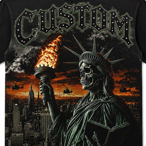 T-shirt personnalisé Glory, imprimé DTG effet vieilli, 100% coton, qualité premium, avec strass, manches courtes, unisexe, pour un usage décontracté - Product Image 6