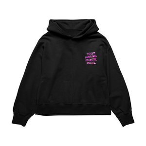 เสื้อฮู้ดดี้ทรงหลวมสำหรับผู้ชาย พิมพ์ลายกราฟิก สไตล์สตรีทแวร์ สีดำ ผ้าฝ้ายฟลีซ 350 GSM มีกระเป๋า ดีไซน์สำหรับฤดูใบไม้ร่วง - Product Image 2