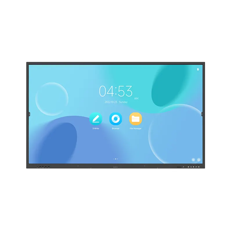 GAOKEview لوح أبيض تفاعلي مسطح 4 شاشة Android مع 20 نقطة لمس متعدد