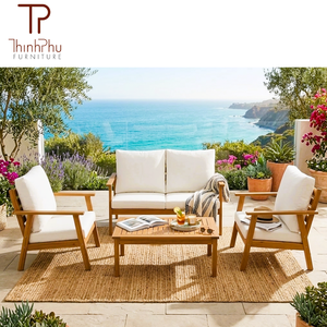 ThinhPhu Modern Two Seat Sofa Solid Wood Frame Fabric <b>Cushions</b> Scandinavian Style Living Room Furniture - Product Image 6