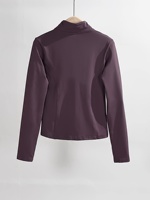 Veste de sport légère pour femme, en coton doux, extensible dans les 4 sens, zippée, coupe ajustée, sans coutures, grande taille, pour le yoga et l'entraînement