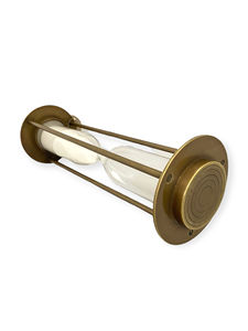 Reloj de Arena Antiguo de Latón, Accesorio de Escritorio de Lujo, Temporizador de 10 Minutos - Product Image 3