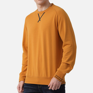 Sweat-shirt à col rond en molleton de coton personnalisé pour homme, logo personnalisé, mode décontractée, écologique, vente en gros, tissu français, design simple - Product Image 4
