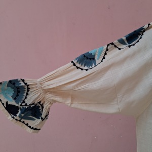Estilo bohemio antiguo, bordado floral Suzani hecho a mano, estilo hippie, gitano, tribal, sexy, lavable, transpirable, para mujer, ideal para el verano. - Product Image 3