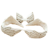Bandeau brodé de luxe élégant et durable pour femmes et filles, style européen et américain, idéal pour l'automne et l'hiver, usage quotidien, chaud