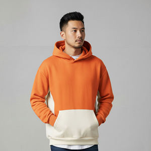 Sweat-shirts à capuche surdimensionnés pour hommes, OEM ODM, haute qualité, 100% coton molletonné, hiver, épais, impression personnalisée - Product Image 3
