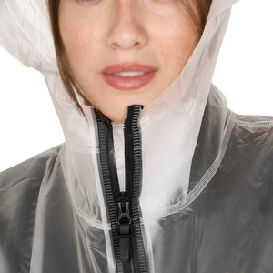 Veste de pluie transparente imperméable pour hommes et femmes, légère, coupe-vent, à capuche, entièrement zippée, pour toutes les saisons - Product Image 5