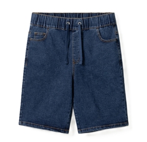 Pantalones Cortos de Mezclilla para Hombre, Corte Recto, Cintura Media, con Cordón, Casuales, para Verano, Transpirables, de Algodón, Lavado Medio - Product Image 6