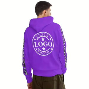 Custom Logo/Text/Photo Personalized Lined Fleece Hooded Sweatshirts Casual Regular Fit Suitable Men Weddings Sports Parties - Product Image 2