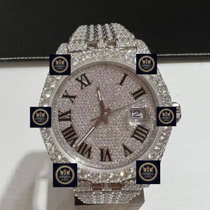 Reloj Mecánico de Lujo Imperial Jewels de Acero Inoxidable y Moissanita con Esfera de 42 mm, Resistencia al Agua de 10 Bares, GPS y Fecha Automática - Product Image 1