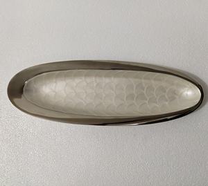 ถาดเสิร์ฟกาแฟทำจากสเตนเลสถาดตกแต่งบ้านทรงรีสำหรับตกแต่งบ้านหรูหราทำจากอลูมิเนียมและเหล็ก - Product Image 2