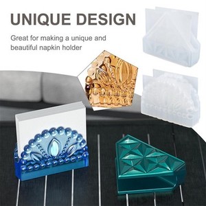 Elegante Porta Servilletas y Pañuelos Redondo de Resina Hecho a Mano y Ecológico, Organizador Decorativo de Lujo para una Comedor Elegante - Product Image 1