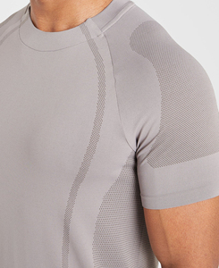 Top de Yoga para Mujer, Gris, con Cierre de Cremallera de 1/4, Manga Larga, Compresión, Transpirable, Secado Rápido, Corte Regular, Color Sólido, Diseño sin Costuras en la Parte Delantera - Product Image 4