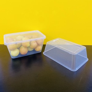 2026 New Promotion Best quality Low price Transparent Injection Rectangle Disposable 550/750ml <b>Plastic</b> Food <b>Container</b> with Lids - Product Image 3