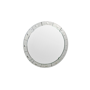 Espejo de Pared Redondo Estilo Veneciano |   Espejo Decorativo de Vidrio Estilo Antiguo |   Decoración Vintage Elegante para el Hogar, para Sala de Estar, Dormitorio, Pasillo - Product Image 1