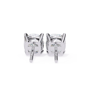 Pendientes REYES Classic Jewelry con certificado GRA, plata de ley 925, corte cojín, 2.5 quilates, moissanita VVS, cierre de rosca, para mujer. - Product Image 6