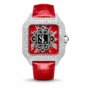 Montre Homme Quartz en Alliage d'Acier Inoxydable 43mm avec Cadran en Verre et Diamants - Résistance à l'Eau 30m Style Hip-Hop - Approvisionnement Direct Usine - Product Image 4