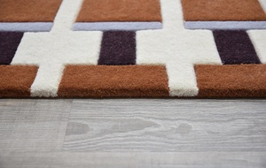 Geometric Pattern Wool Tufted <b>Rug</b> with Latex Backing Modern Check Design Carpet for Living Room Bedroom Home Decor - Product Image 5