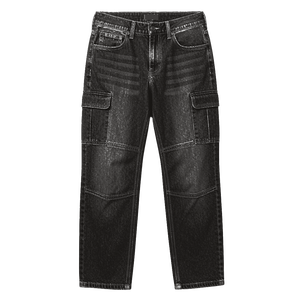 Pantalones Vaqueros Cargo de Mezclilla Transpirables e Impermeables de Alta Calidad para Hombre, con Múltiples Bolsillos, Lavado Medio, Pierna Recta, Ligeros de Algodón - Product Image 2