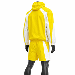Conjunto de Pantalones Cortos y Chaqueta Cortavientos con Capucha para Hombre, Precio Accesible, Color Sólido, Secado Rápido, Nailon/Poliéster, Ropa Casual de Verano - Product Image 4