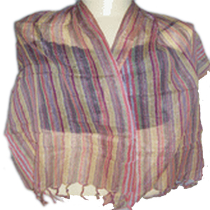 Écharpe tissée à la main à motif rayé - Product Image 1