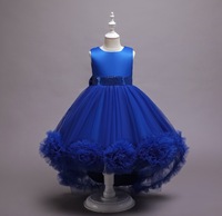 Robe de princesse élégante OEM pour filles, robe de soirée décontractée en tulle à fleurs, longueur genou, pour mariage et anniversaire d'enfants