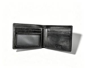 [In Stock][Retail Price] High Quality Handmade Castello Genuine Leather Vintage <b>RFID</b> <b>Men</b> Bi-fold <b>Wallet</b> Black Brown - Product Image 4