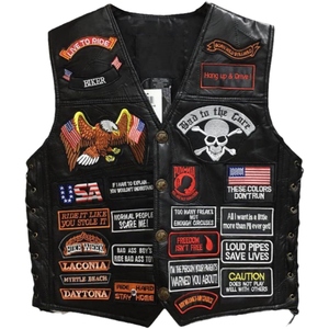 Unisex <b>Black</b> Genuine Cowhide Leather Breathable Winter Motorcycle <b>Vest</b> Custom Biker Sleeveless Riding <b>Vest</b> Plus Size OEM ODM - Product Image 1