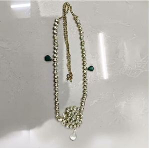 Cadena de Vientre Étnica Geométrica Kundan con Perlas de Imitación y Aleación de Cobre Bañada en Oro para Aniversario - Product Image 3