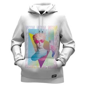 Sudadera con Capucha y Estampado Neón para Hombre, Sudadera Tejida con Capucha y Manga Regular, Impresión por Sublimación, Ropa Urbana de Otoño - Product Image 1