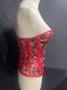 เสื้อครอเซ็ทวินเทจสำหรับผู้หญิง เซ็กซี่ กระชับสัดส่วน ระบายอากาศได้ดี ครอเซ็ทหนังทันสมัยสำหรับสาวพลัสไซส์ - Product Image 3