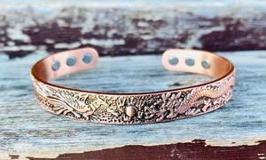 Bracelet en cuivre massif durable, fait main, réglable, accessoire de bijouterie classique, produit de qualité export - Product Image 3